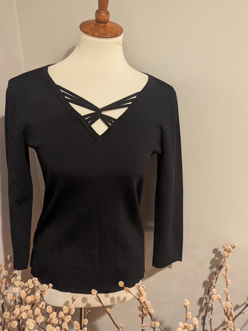Crisscross V-Neck Top NWT